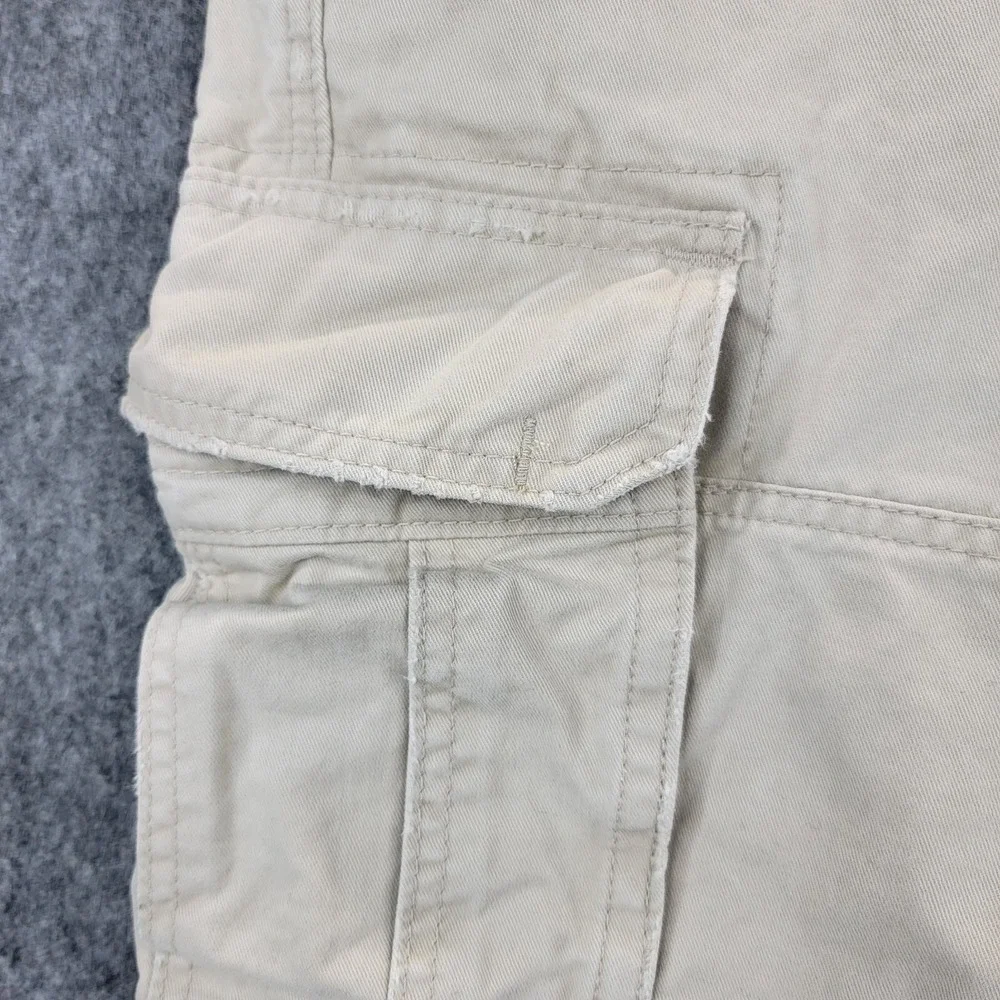 Abercrombie Fitch Shorts Mens 32 Khaki‎ Tan Heavy Cargo Distressed Military Y2K